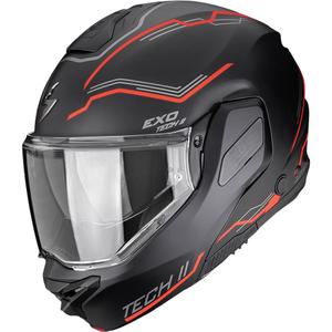 Preklápacia helma na motorku Scorpion EXO-TECH II Dash matná čierno-strieborno-červená