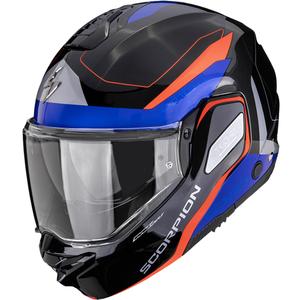 Preklápacia helma na motorku Scorpion EXO-TECH II Passager čierno-červeno-modrá