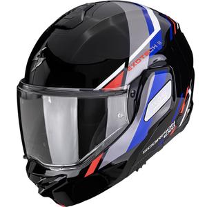 Preklápacia helma na motorku Scorpion EXO-TECH II Markus čierno-modro-červená