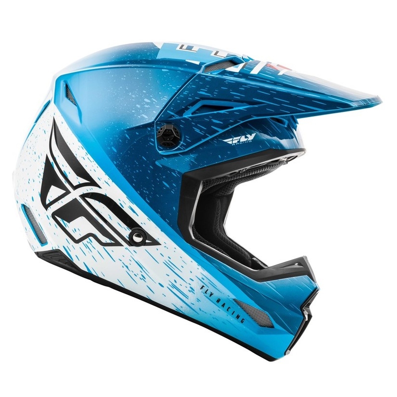 Motokrosová prilba FLY Racing Kinetic K120 modro-bielo-červená výpredaj