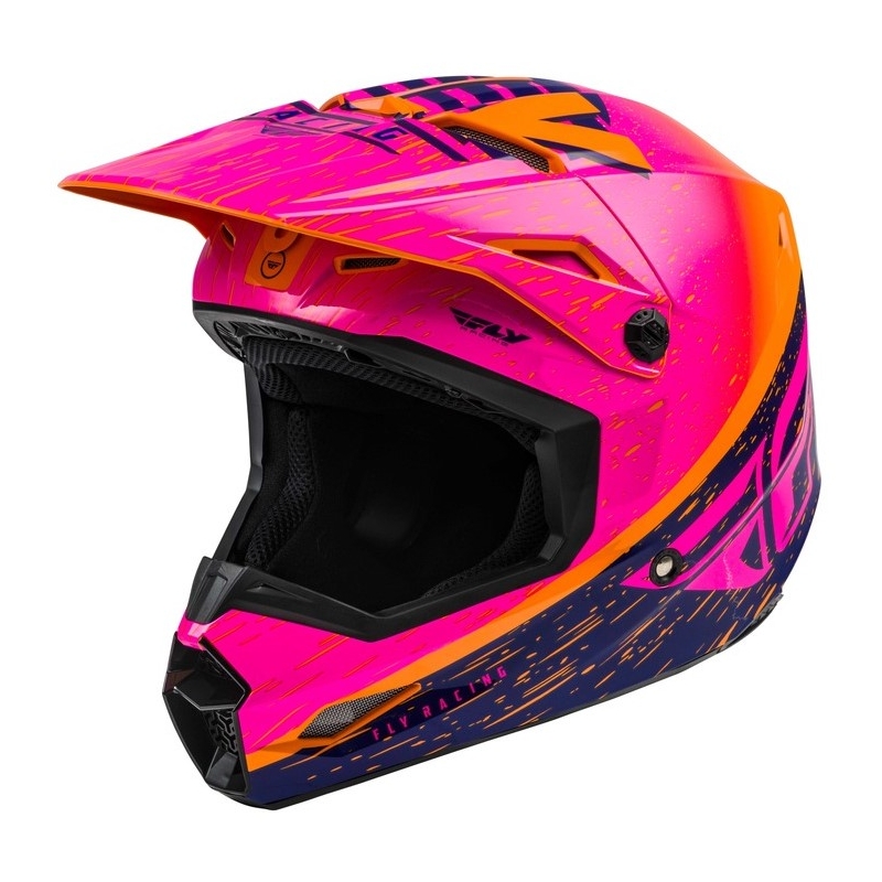 Motokrosová prilba FLY Racing Kinetic K120 oranžovo-ružovo-čierna
