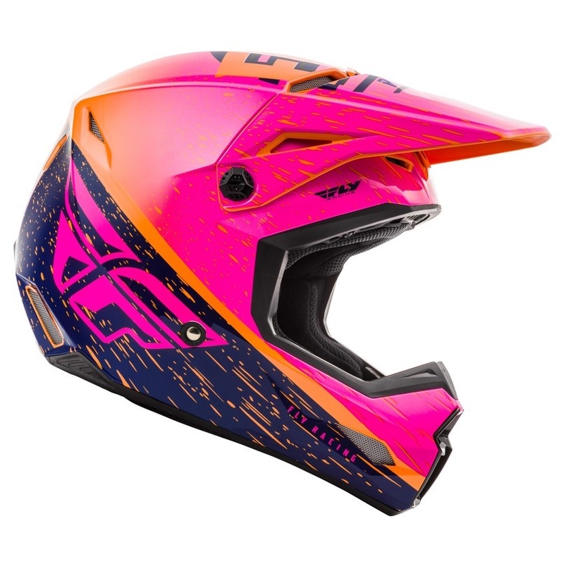 Motokrosová prilba FLY Racing Kinetic K120 oranžovo-ružovo-čierna