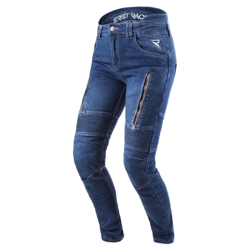 Dámske jeansy na motocykel Street Racer Basic modré výpredaj