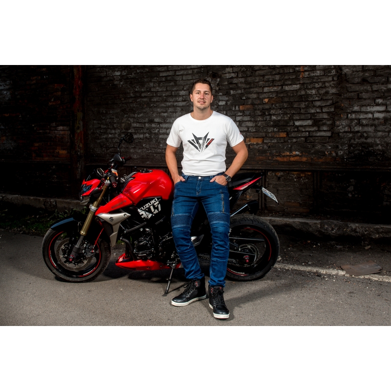 Jeansy na motocykel Street Racer Basic modré výpredaj