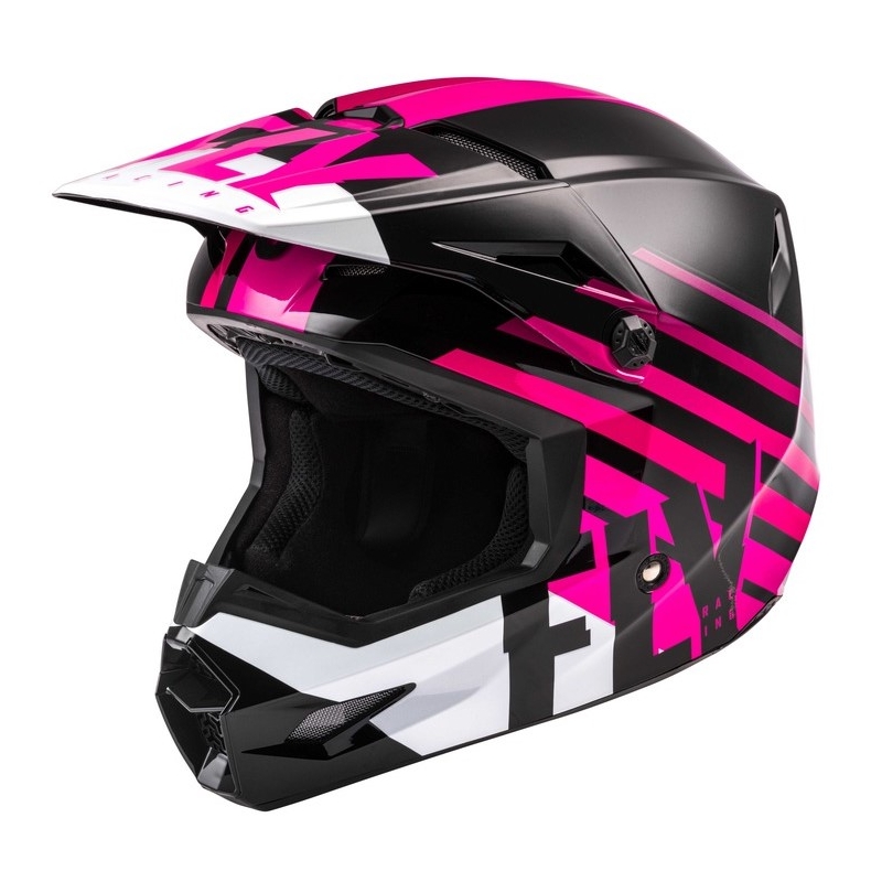 Motokrosová prilba FLY Racing Kinetic Thrive ružovo-čierno-biela