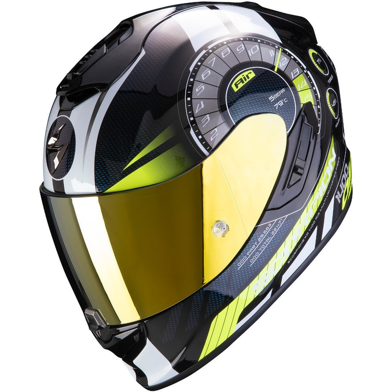 Integrálna prilba Scorpion EXO-1400 Air Torque čierno-fluorescenčno žltá