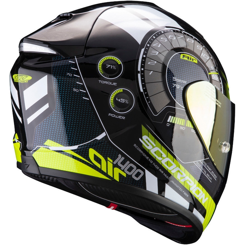 Integrálna prilba Scorpion EXO-1400 Air Torque čierno-fluorescenčno žltá