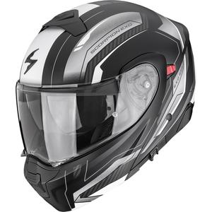 Výklopná helma na motorku Scorpion EXO-930 EVO Space matná čierno-strieborno-biela