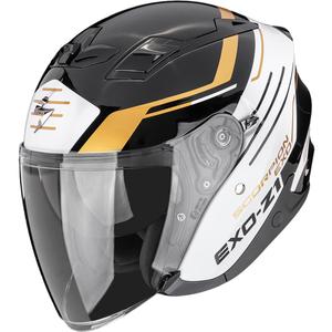 Otvorená prilba na motorku Scorpion EXO-Z1 Prymus čierno-bielo-zlatá