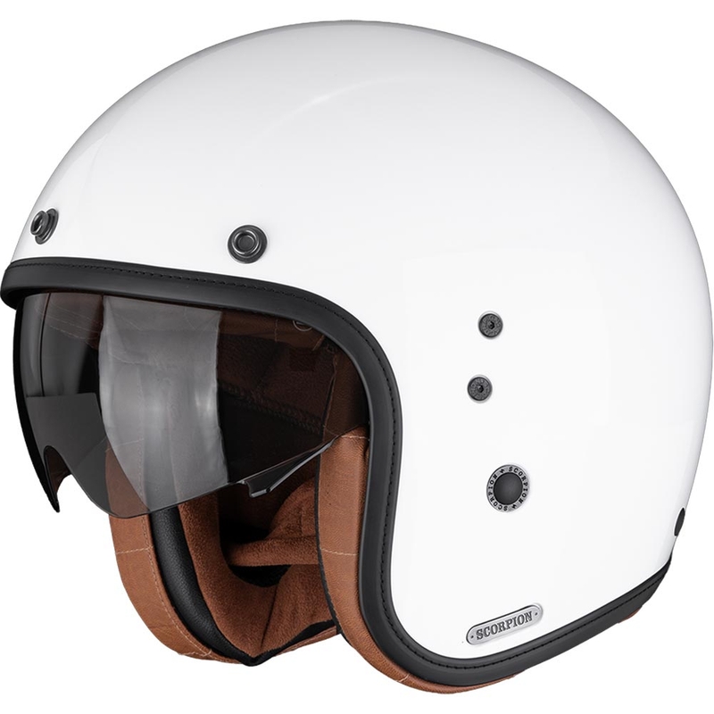 Otvorená helma na motorku Scorpion Belfast II Luxe biela