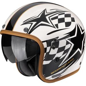 Otvorená prilba na motorku Scorpion Belfast II Flagstone krémovo-čierna