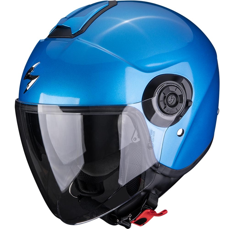 Otvorená prilba na motorku Scorpion EXO-CITY II Solid metalická modrá