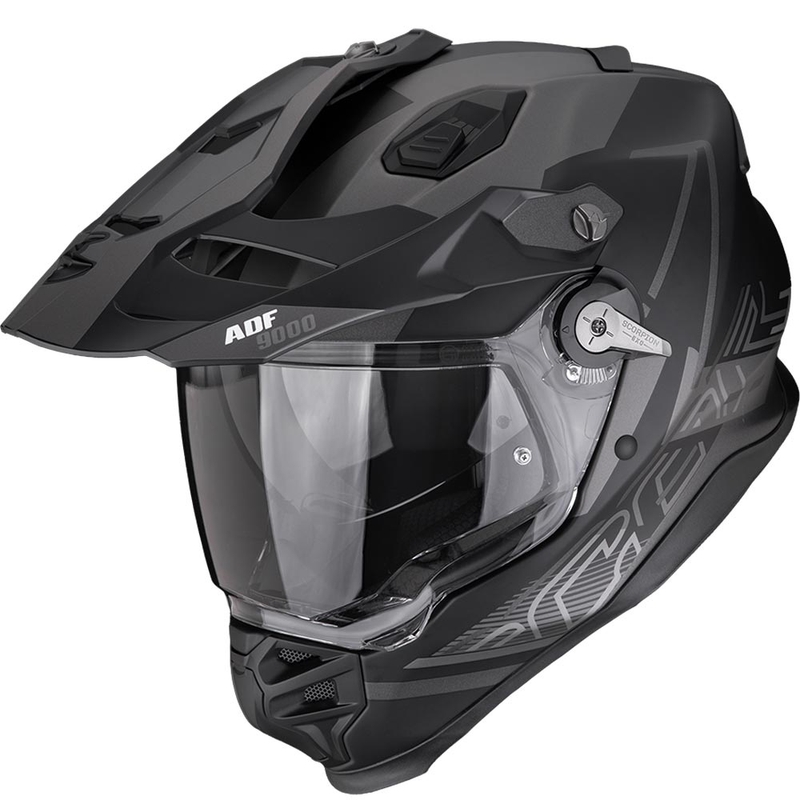 Enduro helma Scorpion ADF-9000 Air Summit matná čierno-strieborná