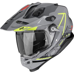 Enduro helma Scorpion ADF-9000 Air Summit strieborno-fluo žltá
