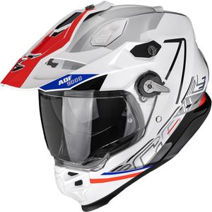 Enduro helma Scorpion ADF-9000 Air Summit bielo-červeno-strieborná