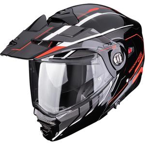 Enduro helma na motorku Scorpion ADX-2 Walt čierno-strieborno-červená