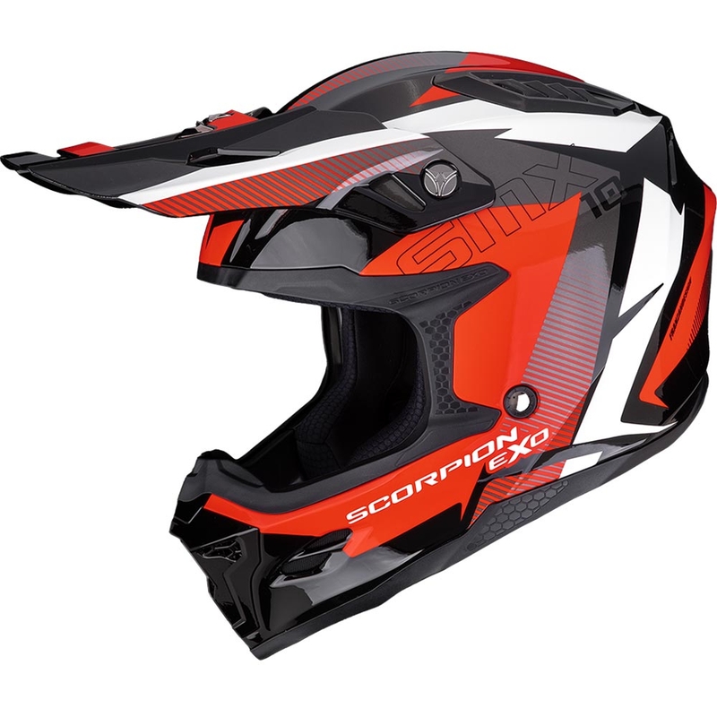 Motokrosová prilba Scorpion SMX-10 Speed čierno-bielo-červená