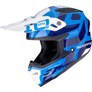 Motokrosová prilba Scorpion SMX-10 Leap modro-biela
