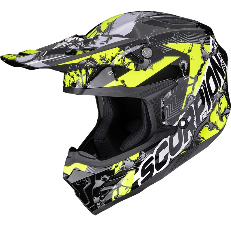 Motokrosová prilba Scorpion SMX-10 Gasoline čierno-žltá