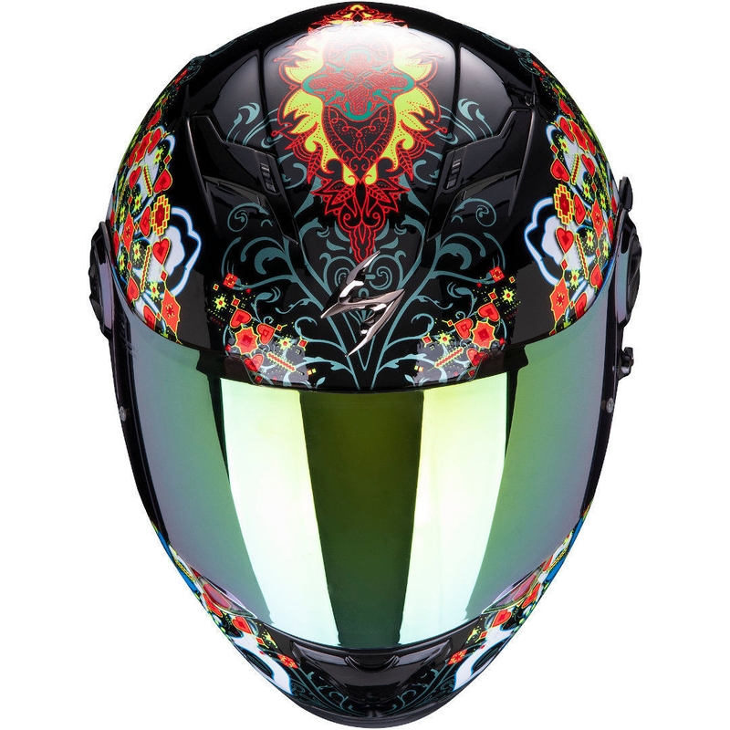 Integrálna prilba Scorpion EXO-490 Divina čierno-červeno-modrá výpredaj