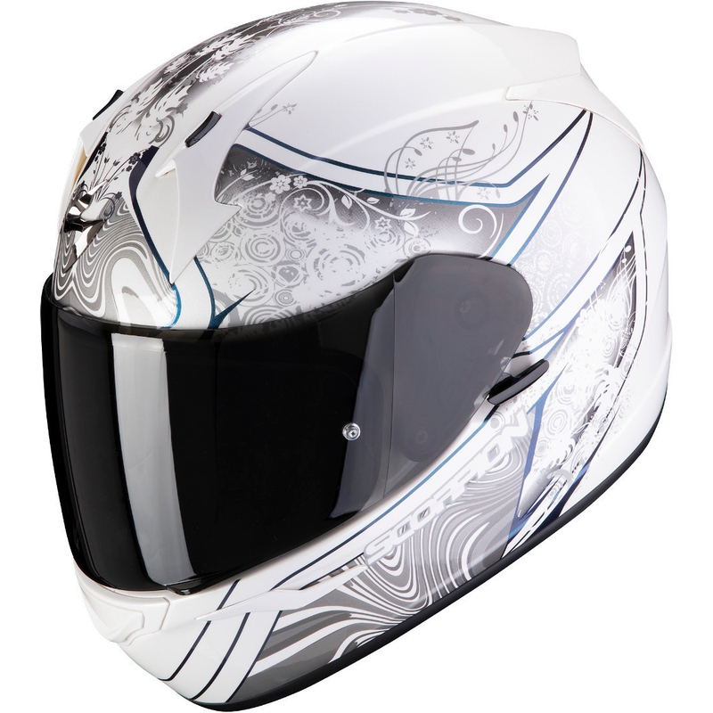 Integrálna prilba Scorpion EXO-390 Clara bielo-strieborná