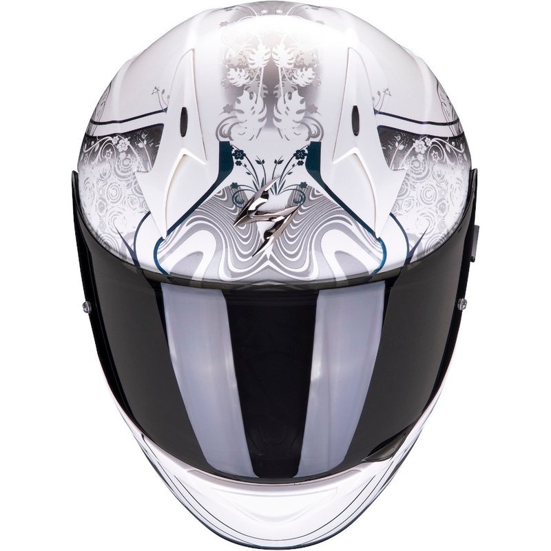 Integrálna prilba Scorpion EXO-390 Clara bielo-strieborná