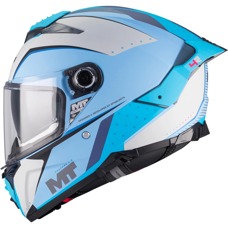 Integrálna prilba na motorku MT Thunder 4 R SV Wind Tunnel C7 matná modro-šedá