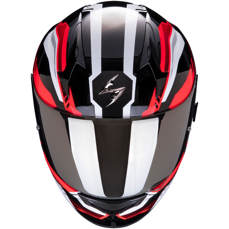 Integrálna prilba Scorpion EXO-390 Boost čierno-bielo-červená