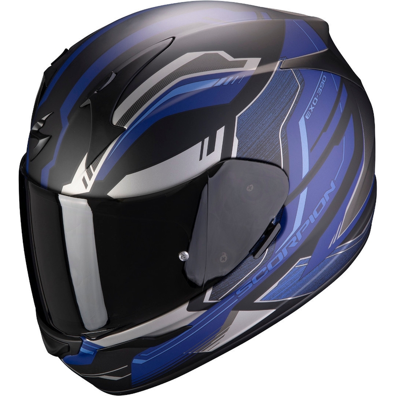 Integrálna prilba Scorpion EXO-390 Boost čierno-strieborno-modrá výpredaj