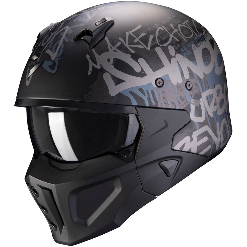 Prilba Scorpion COVERT-X Wall čierno-strieborná