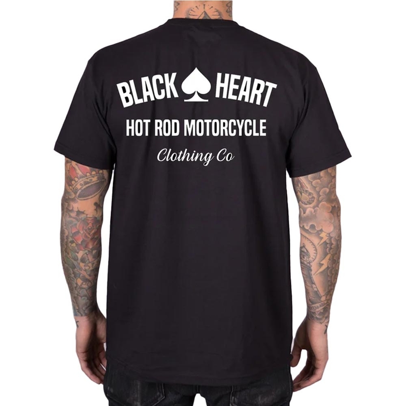 Tričko Black Heart Hot Rod Motorcycle čierne