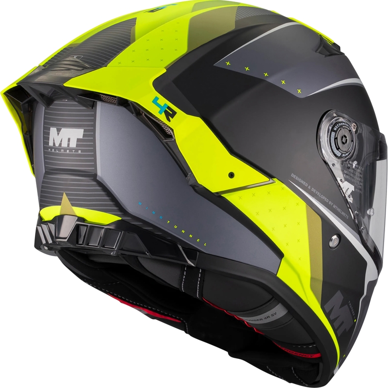 Integrálna prilba na motorku MT Thunder 4 R SV Wind Tunnel B3 čierno-šedo-fluo žltá