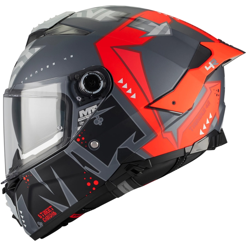 Integrálna prilba na motorku MT Thunder 4 R SV Canvas C5 čierno-šedo-červená