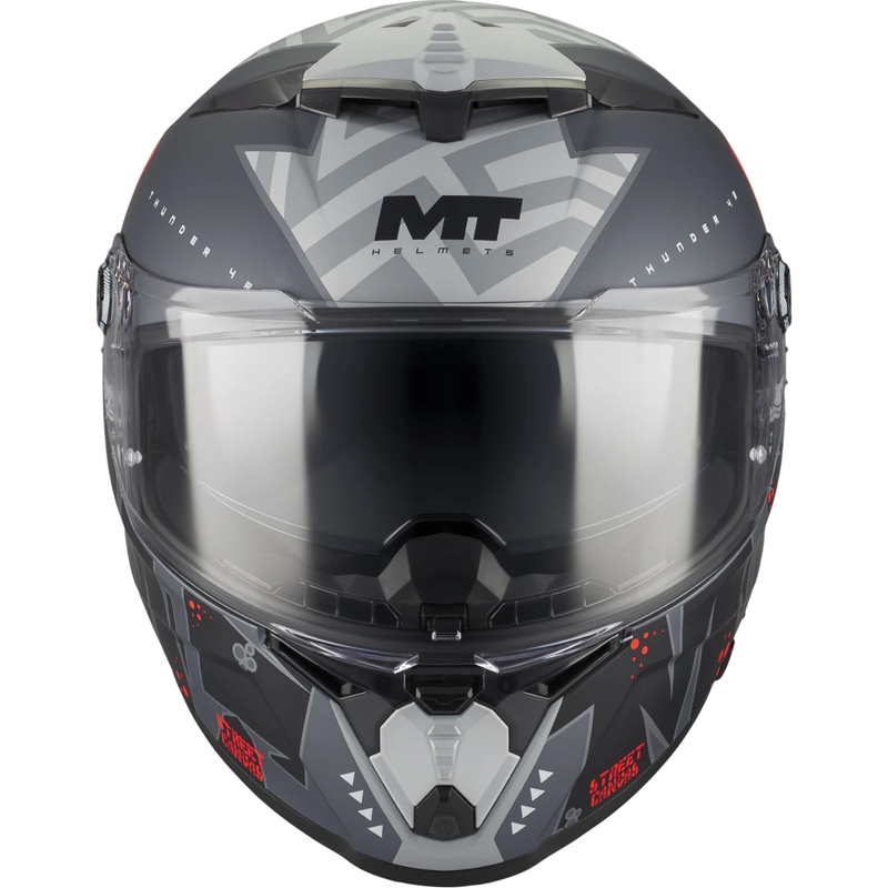 Integrálna prilba na motorku MT Thunder 4 R SV Canvas C5 čierno-šedo-červená