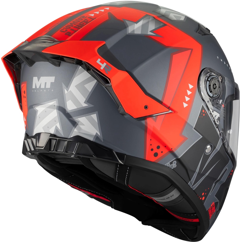 Integrálna prilba na motorku MT Thunder 4 R SV Canvas C5 čierno-šedo-červená