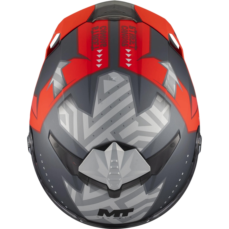Integrálna prilba na motorku MT Thunder 4 R SV Canvas C5 čierno-šedo-červená