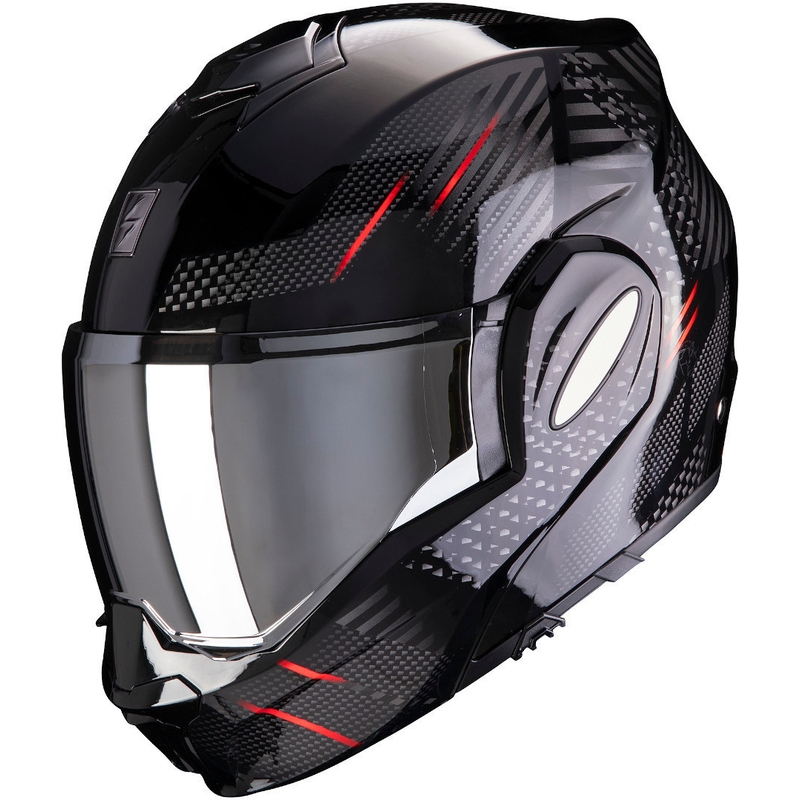 Preklápacia prilba Scorpion EXO-TECH Pulse čierno-červená