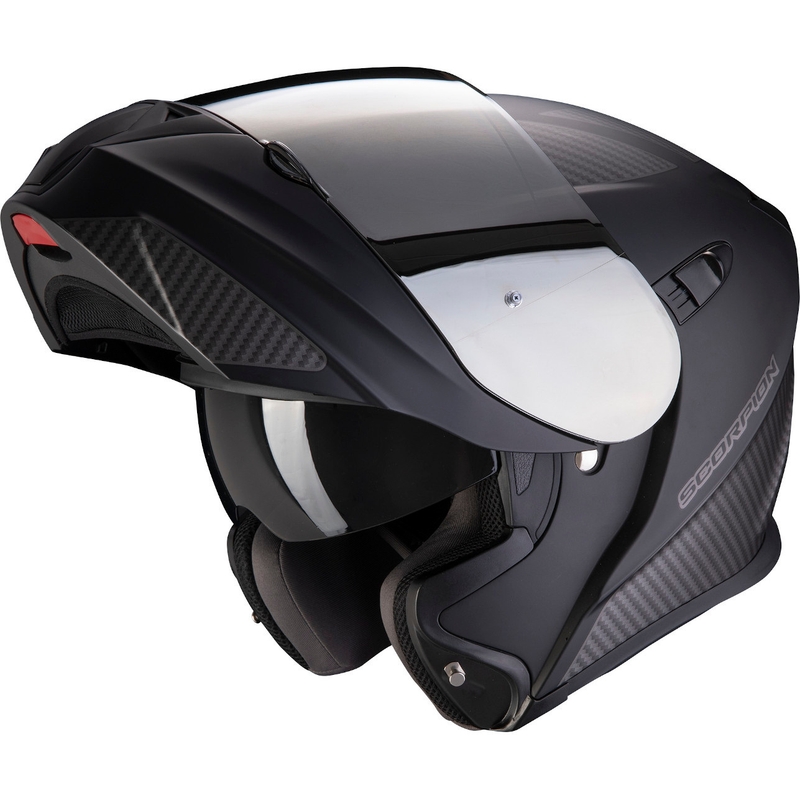 Moto prilba odklápacia Scorpion EXO-920 Flux čierno-strieborná