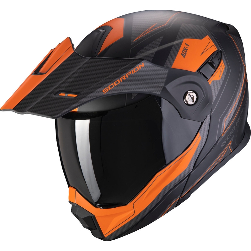 Odklápacia enduro prilba Scorpion ADX-1 Tucson čierno-oranžová výpredaj