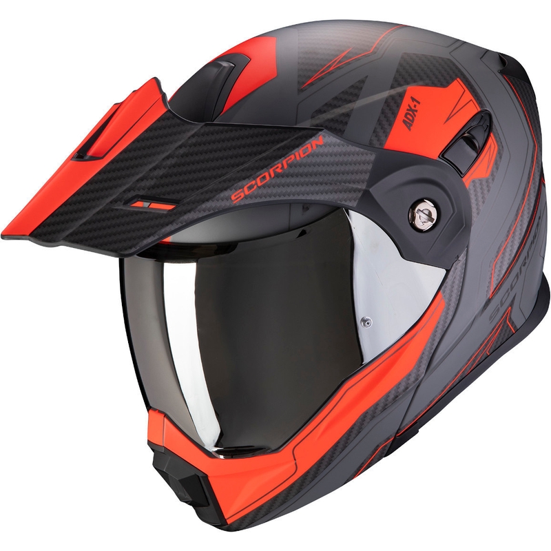 Odklápacia enduro prilba Scorpion ADX-1 Tucson šedo-červená výpredaj