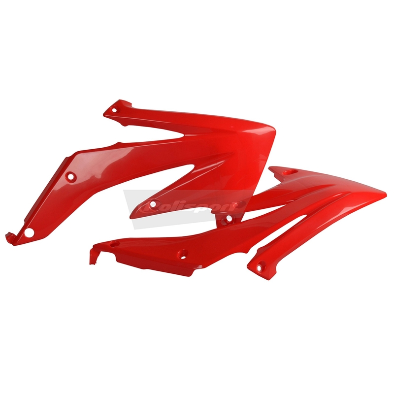 Spojler chladiča POLISPORT (pár) červená CR04 pre HONDA CRF 450 R 2005-2008