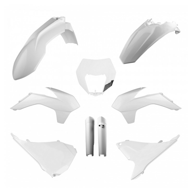 Sada plastov POLISPORT White KTM pre KTM XC-W 300 2014-2015