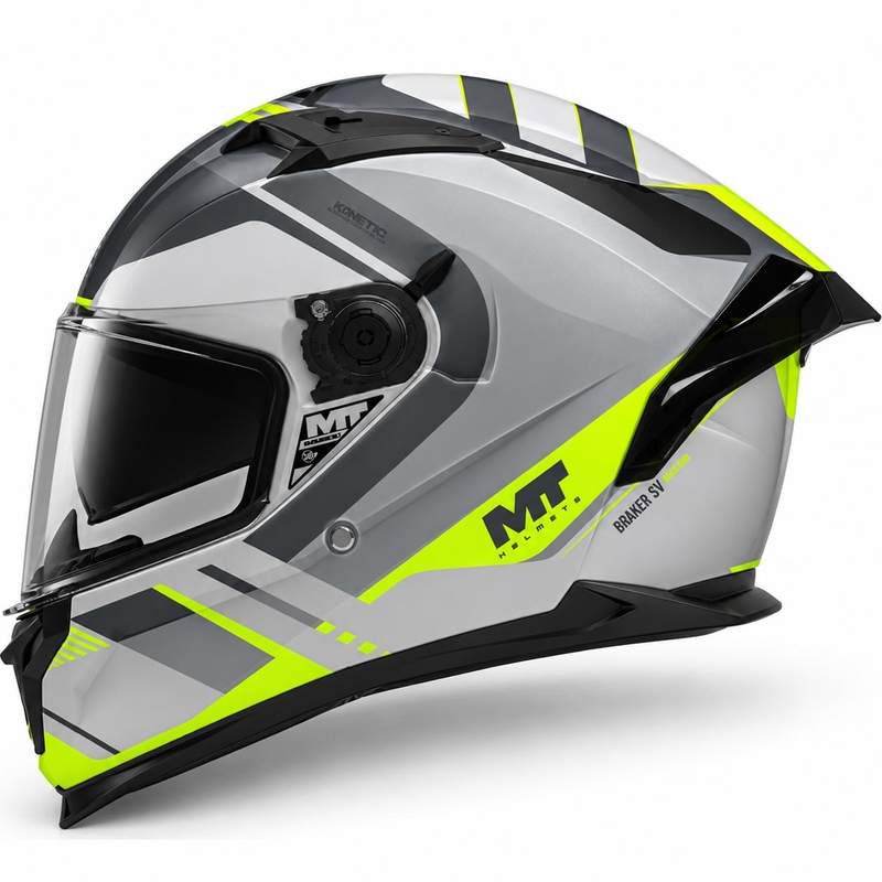 Integrálna helma na motorku MT Braker SV Inception C2 šedo-fluo žltá