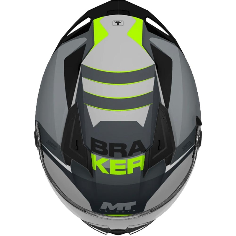 Integrálna helma na motorku MT Braker SV Inception C2 šedo-fluo žltá