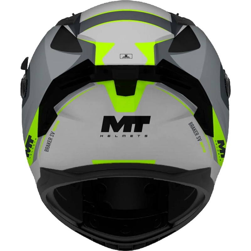 Integrálna helma na motorku MT Braker SV Inception C2 šedo-fluo žltá