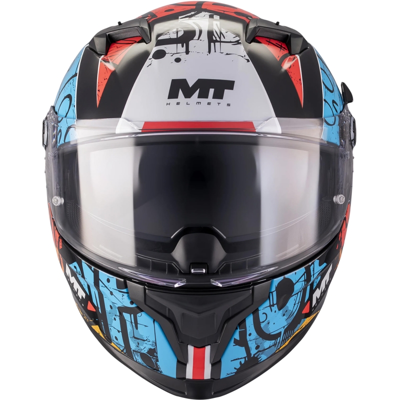 Integrálna helma na motorku MT Braker SV Blackboard B5 čierno-modro-červená