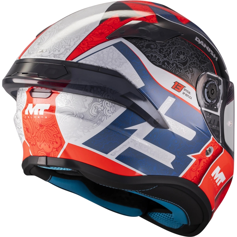 Integrálna helma na motorku MT Targo S Danish_26_Season C5 červeno-modro-šedá