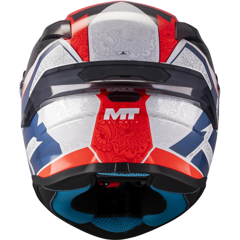 Integrálna helma na motorku MT Targo S Danish_26_Season C5 červeno-modro-šedá