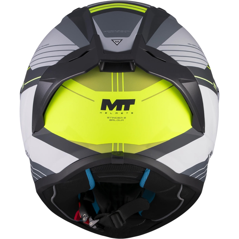 Integrálna helma na motorku MT Stinger 2 Baldur C3 čierno-šedo-fluo žltá