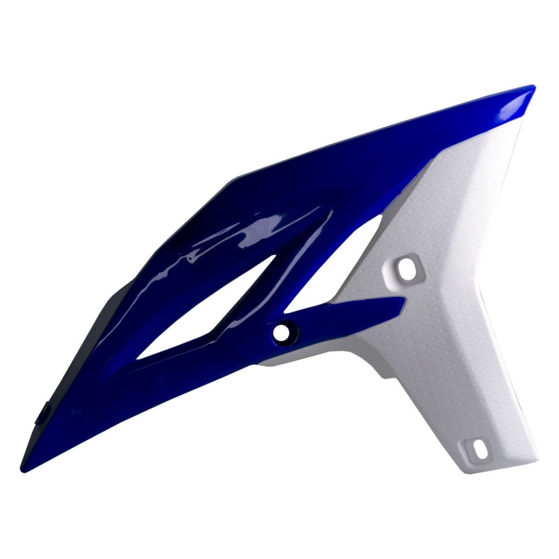 Spojler chladiča POLISPORT (pár) modrá Yam98/biela pre YAMAHA WR 450 F 2012-2015, YAMAHA YZ 250 F 2010-2013